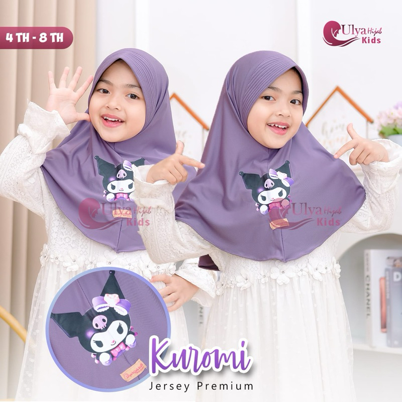 Jual HIJAB INSTAN ANAK KUROMI LABUBU DAILY MUSLIM 4-8 TAHUN JAHIT RAPI ...