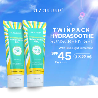 [Twin Pack Gel] Azarine Hydrasoothe Sunscreen Gel SPF45 PA++++ [2x50ml] [LOLOS UJI INVIVO INVITRO] BEST SELLER sunscreen kulit berminyak berjerawat