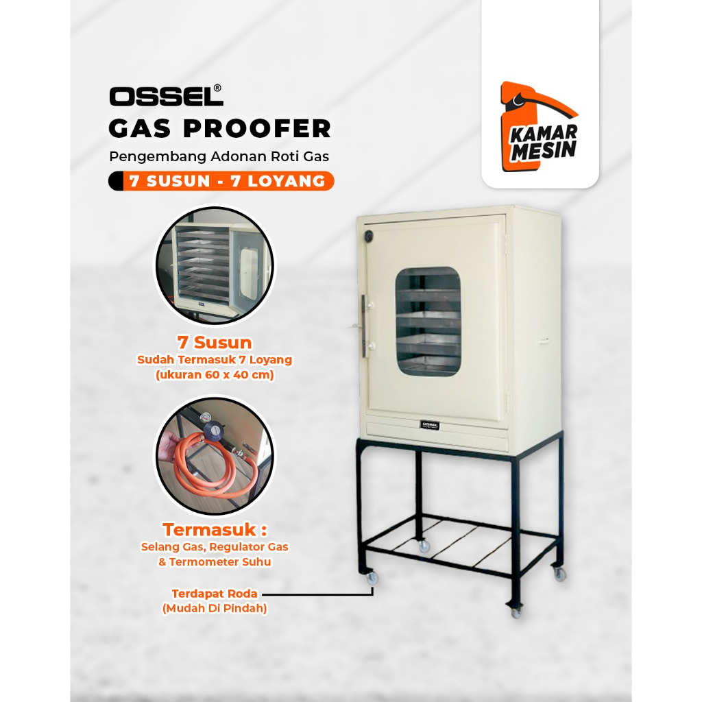 Jual OSSEL Gas Proofer Pengembang Adonan Roti Gas 7 Susun + Loyang ...