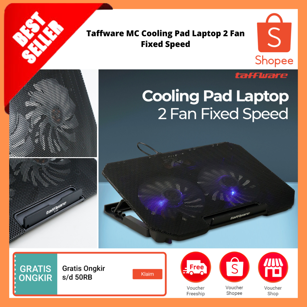 Jual MC Cooling Pad Laptop 2 Fan Fixed Speed / Dudukan Pendingin Laptop ...