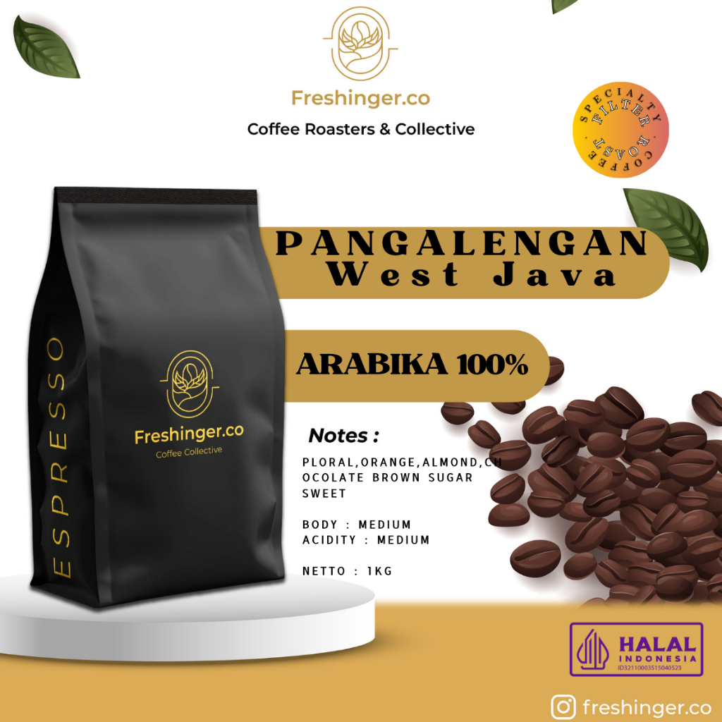 Jual Biji Kopi Arabika Espresso Roast Origin Pangalengan West Java 1kg ...