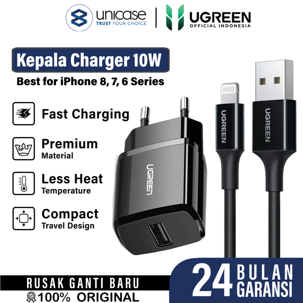 Jual Kepala Charger iPhone 14 13 12 11 XR X XS Pro Max Plus UGREEN