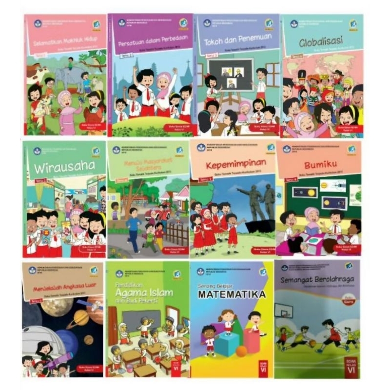 Jual Buku Siswa TEMATIK SD/MI Kelas 6 TEMA 1 2 3 4 5 6 7 8 9 ...