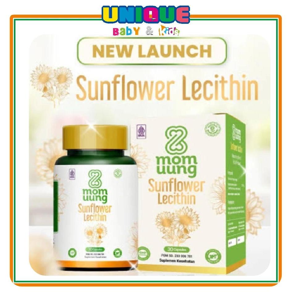 Jual Mom Uung Sunflower Lecithin 30 Kapsul Melancarkan Sumbatan ASI
