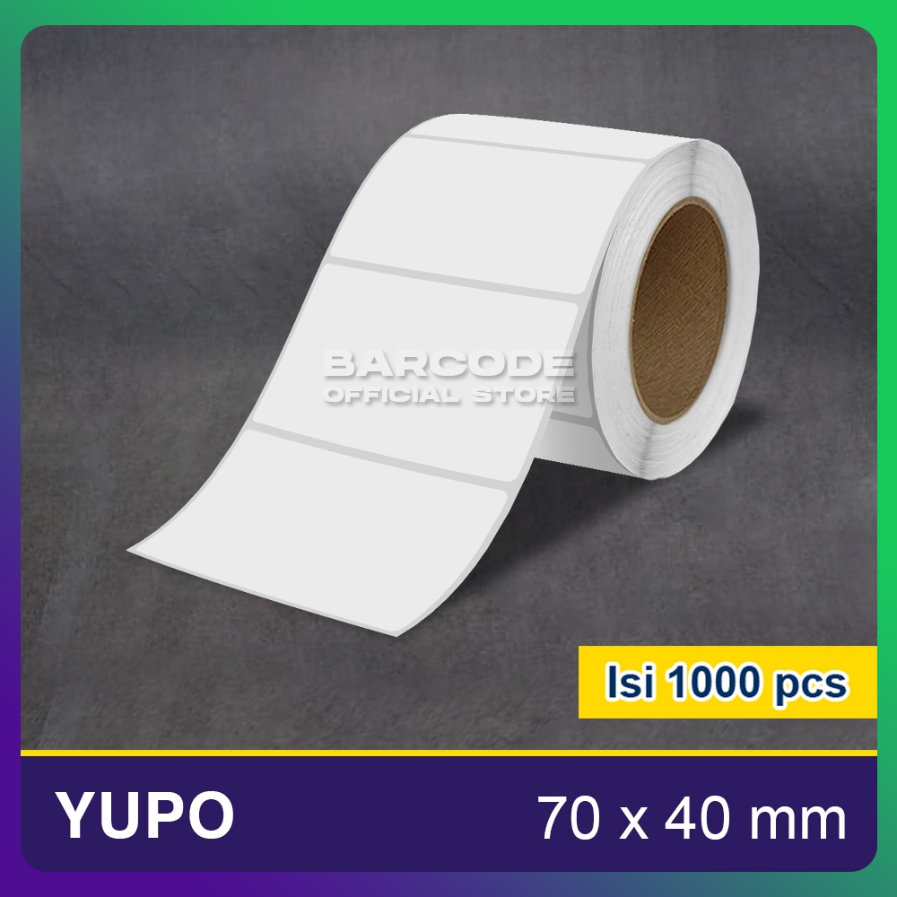 Jual Stiker Label Barcode 70x40 Yupo Kertas Sticker 70mmx40mm Bahan ...
