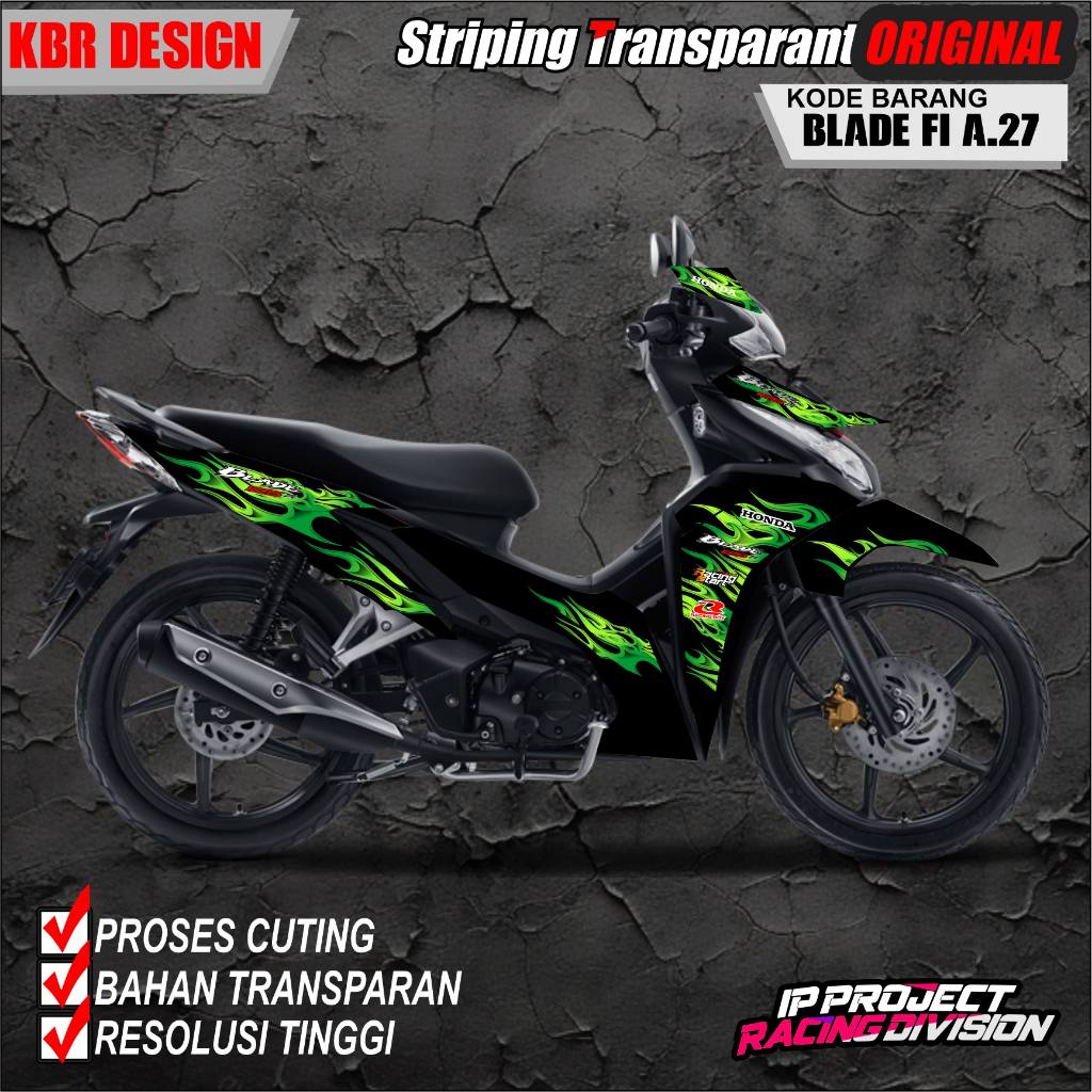 Jual (COD) STIKER STRIPING ORIGINAL HONDA BLADE 125 FI KODE A.27 ...