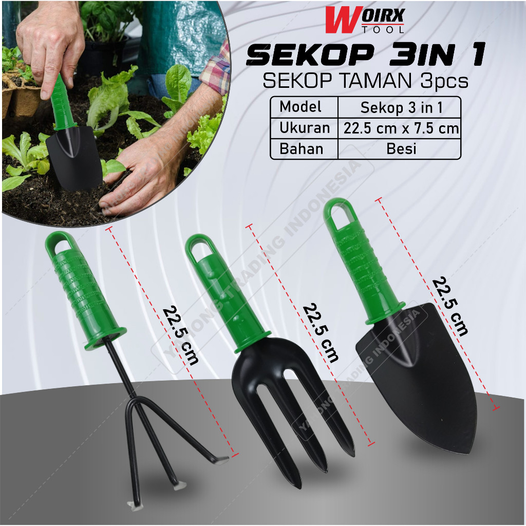Sekop Taman Kebun Mini Besi 1 SET WOIRX TOOL