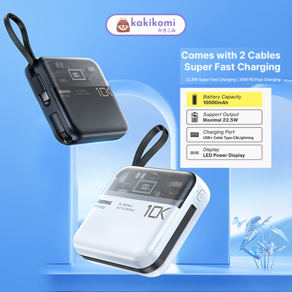 Jual Powerbank Fast Charging 10.000mAh 20W + 22.5W Remax RPP-602 Sucha ...