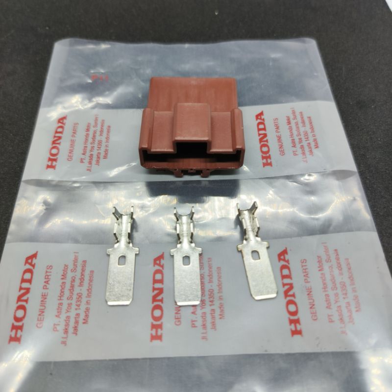 Jual soket terminal acg spull merah female original honda fi old new ...