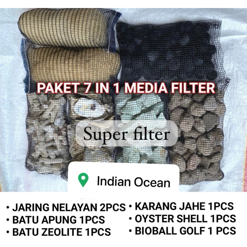 Jual paket filter media kolam aquarium dan kolam koi 7 jenis full ...