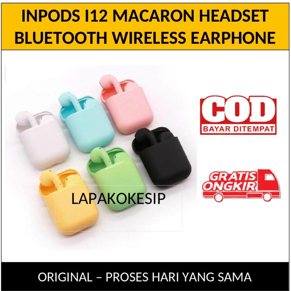 Jual Inpods i12 Macaron TWS Headset Bluetooth Earphone Earbuds