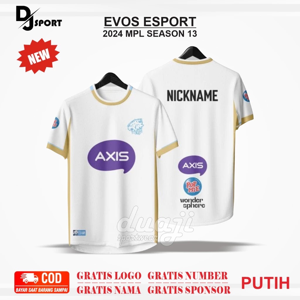 Jual Baju Jersey EVOS ESPORT Terbaru Mpl Season 13 Premium Free