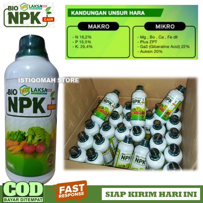 Jual [COD BAYAR DI RUMAH] NPK LAKSA GROW 500ml - Pupuk Semprot Pelebat ...