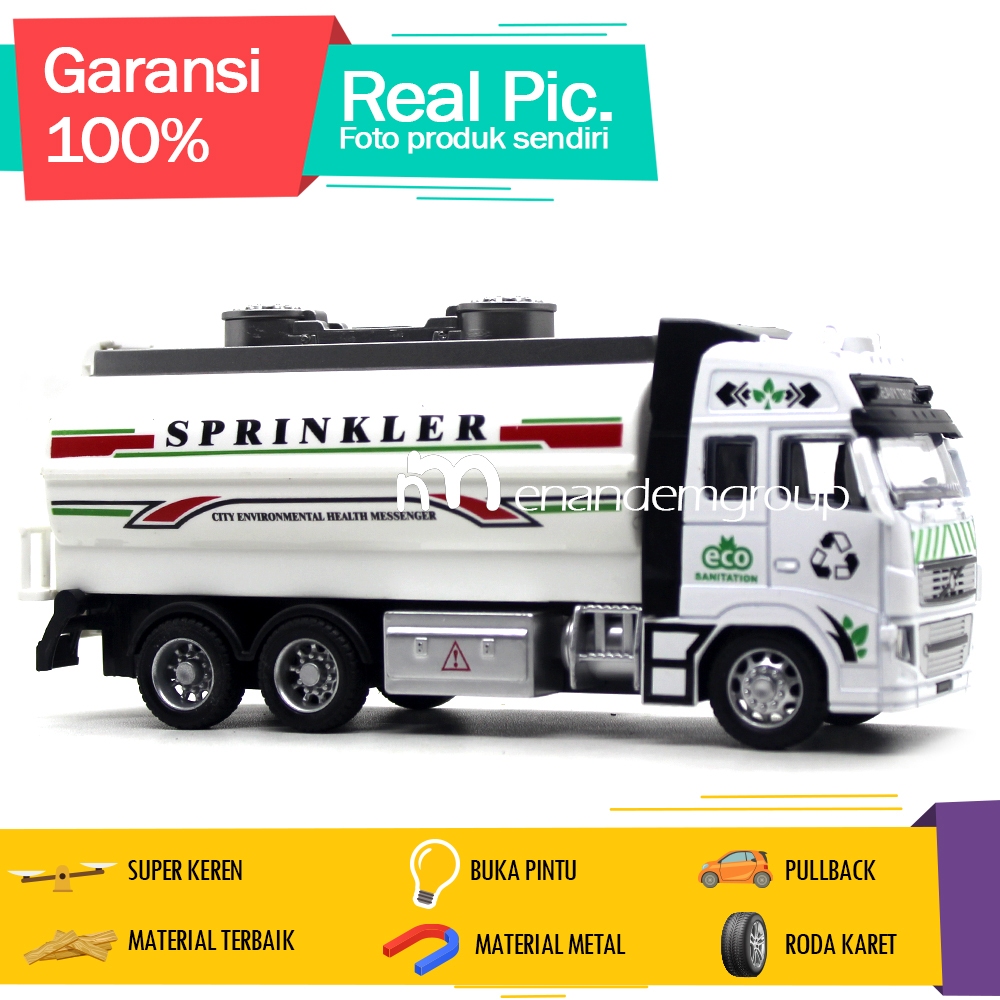 Jual Diecast Miniatur Mainan Mobil Truk Tangki Tanki Air Springkle City ...