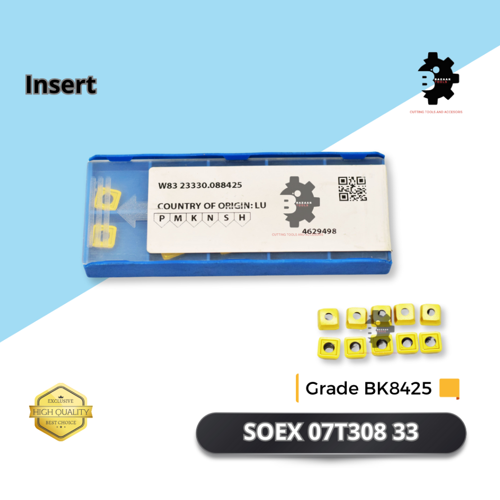 Jual INSERT SOEX 07T308 33 Grade BK8425 - Merk CERATIZIT - Insert Pahat ...