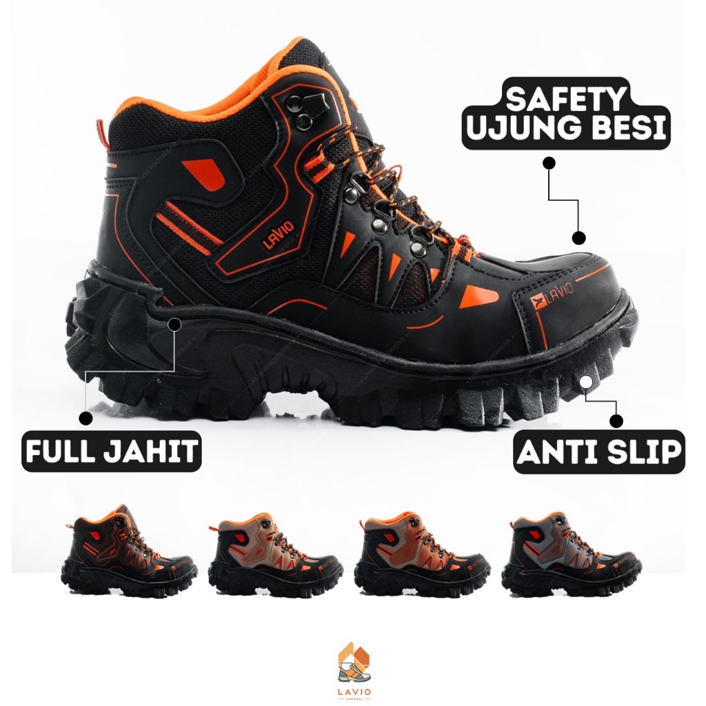 Jual SEPATU SAFETY PRIA OUTDOOR INDOOR LAPANGAN PROYEK UJUNG BESI LAVIO ...