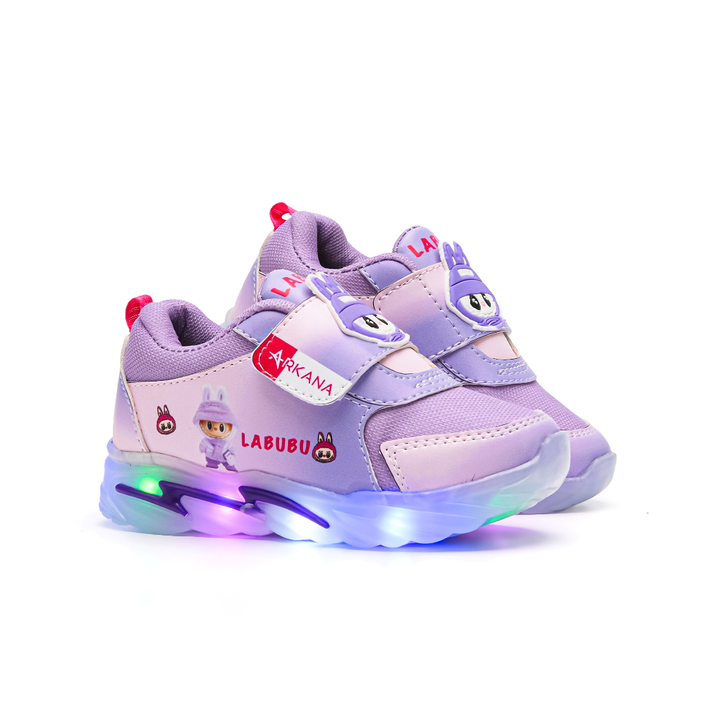 Jual Arkana Kids - Sepatu Lampu Led Anak Perempuan Model sneakers ...