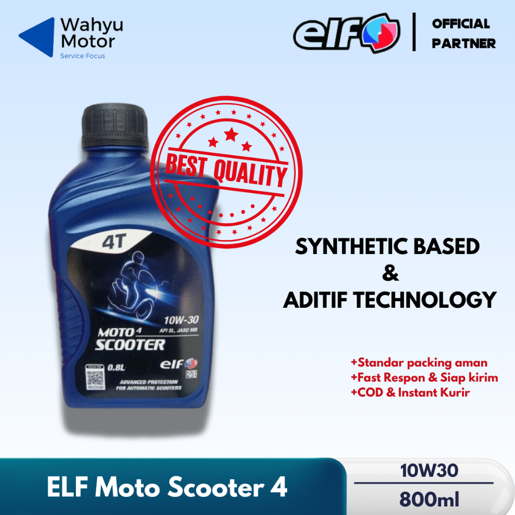 Jual ELF Moto 4 Scooter 10W30 Oli Semi Synthetic Motor Matic Universal ...