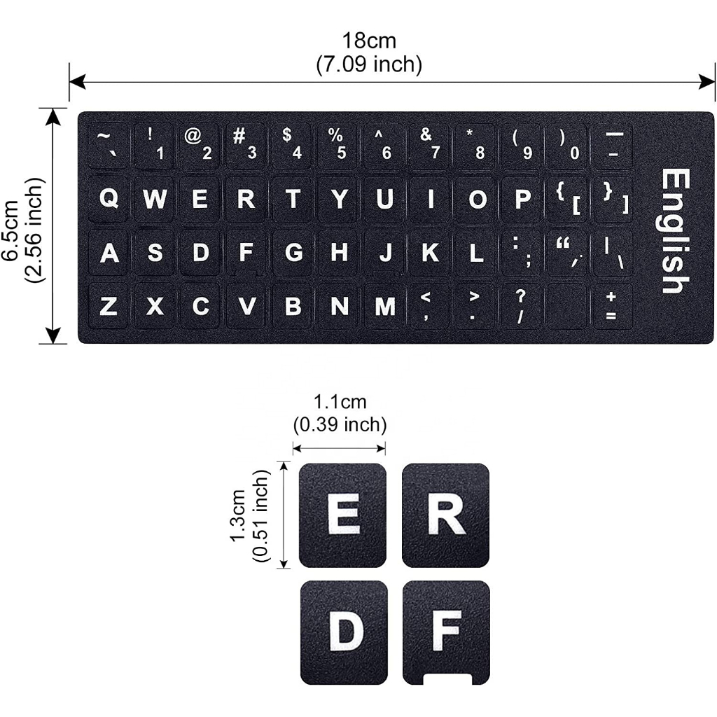 Jual Stiker Keyboard Komputer Laptop Matte PVC Sticker English ...
