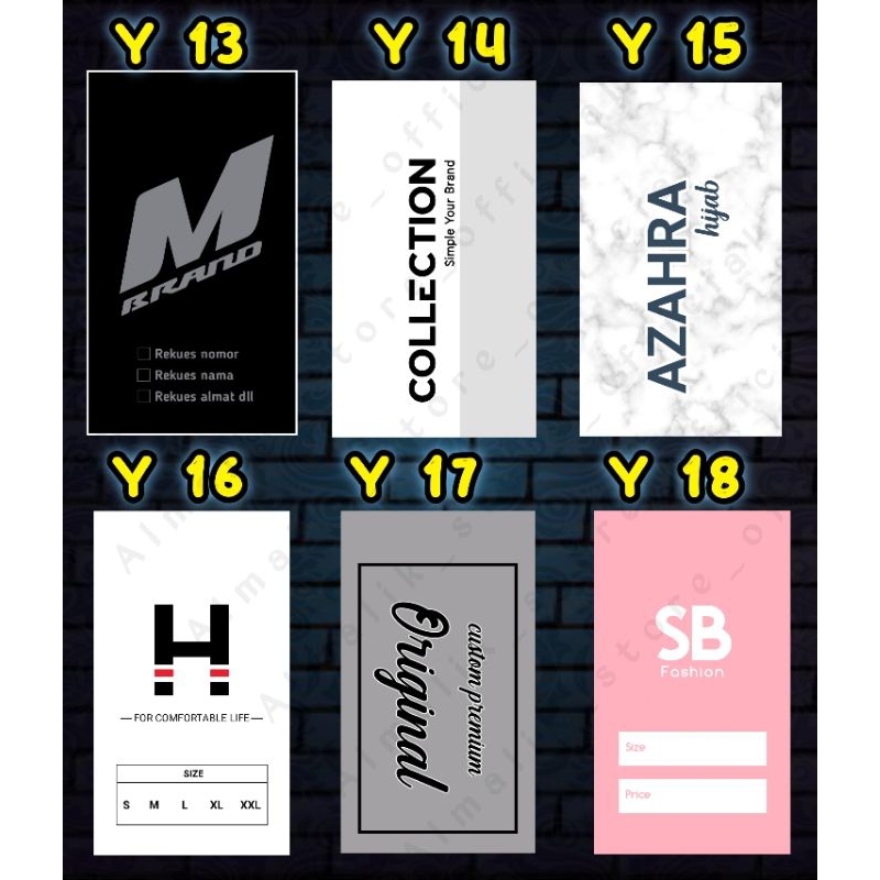 Jual Hang tag label custom nama brand sendiri, hangtag baju, hangtag ...