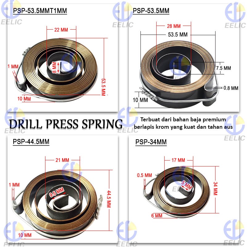 Jual EELIC PSP Drill Press Spring Quill Spring Feed Return Coil Spring ...