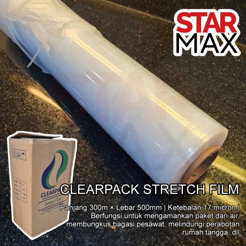 Jual Clearpack Stretch Film 300 meter x 500 mm Pembungkus paket, bagasi ...