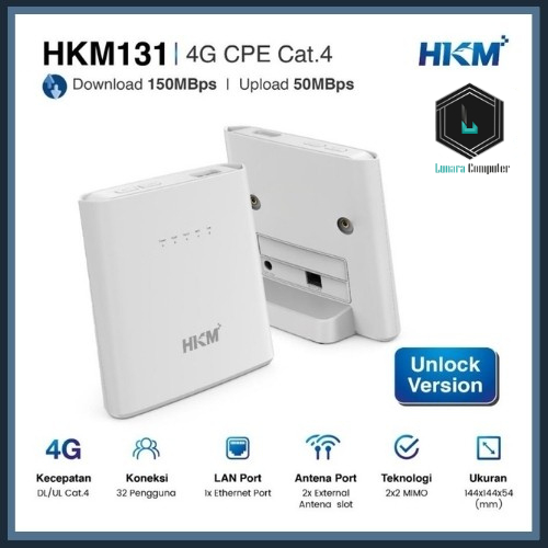 Jual HKM 131 Modem WiFi 4G CPE CAT.4 Home Router Unlock All Operator ...