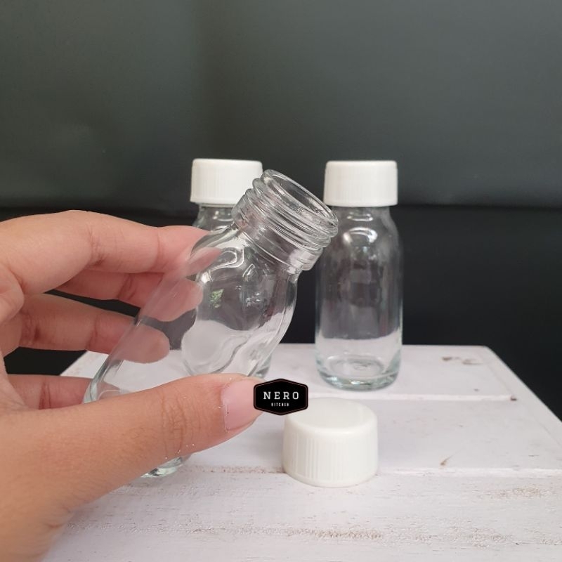 Jual Botol Kaca Simple 60ml / Botol Shot 60ml / Botol Kaca Bening ...