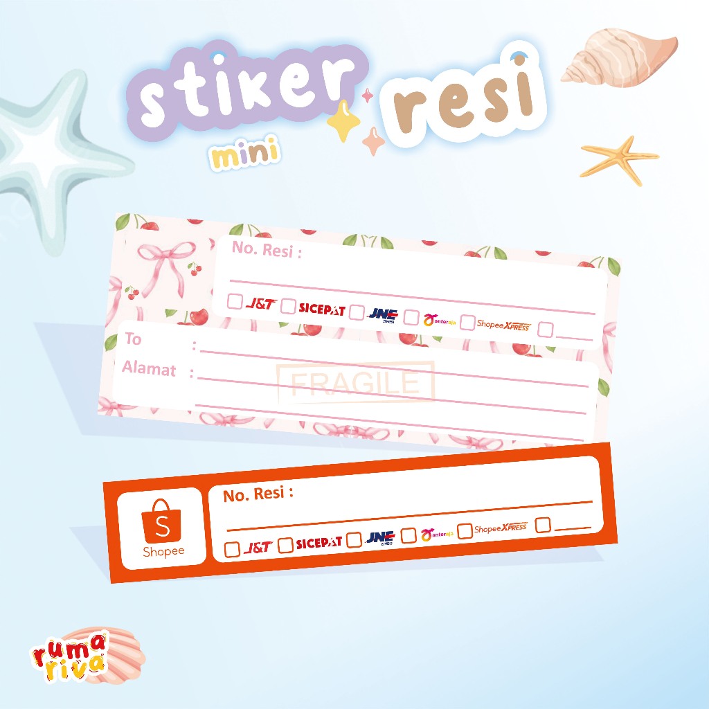Jual STIKER RESI - LABEL RESI - LABEL RESI CUSTOM - STIKER RESI MINI ...
