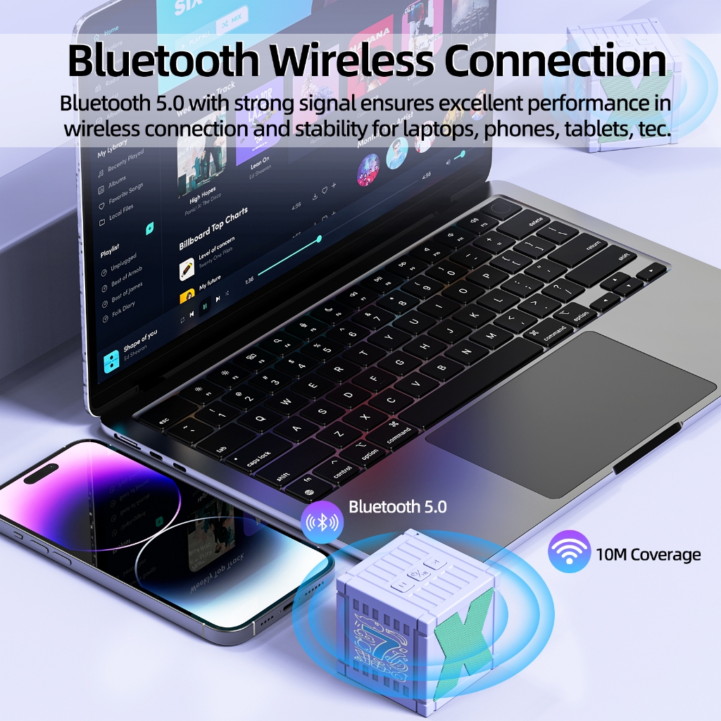 Jual GOOJODOQ Magic Cube Bluetooth Speaker Wireless Portable Super Bass ...