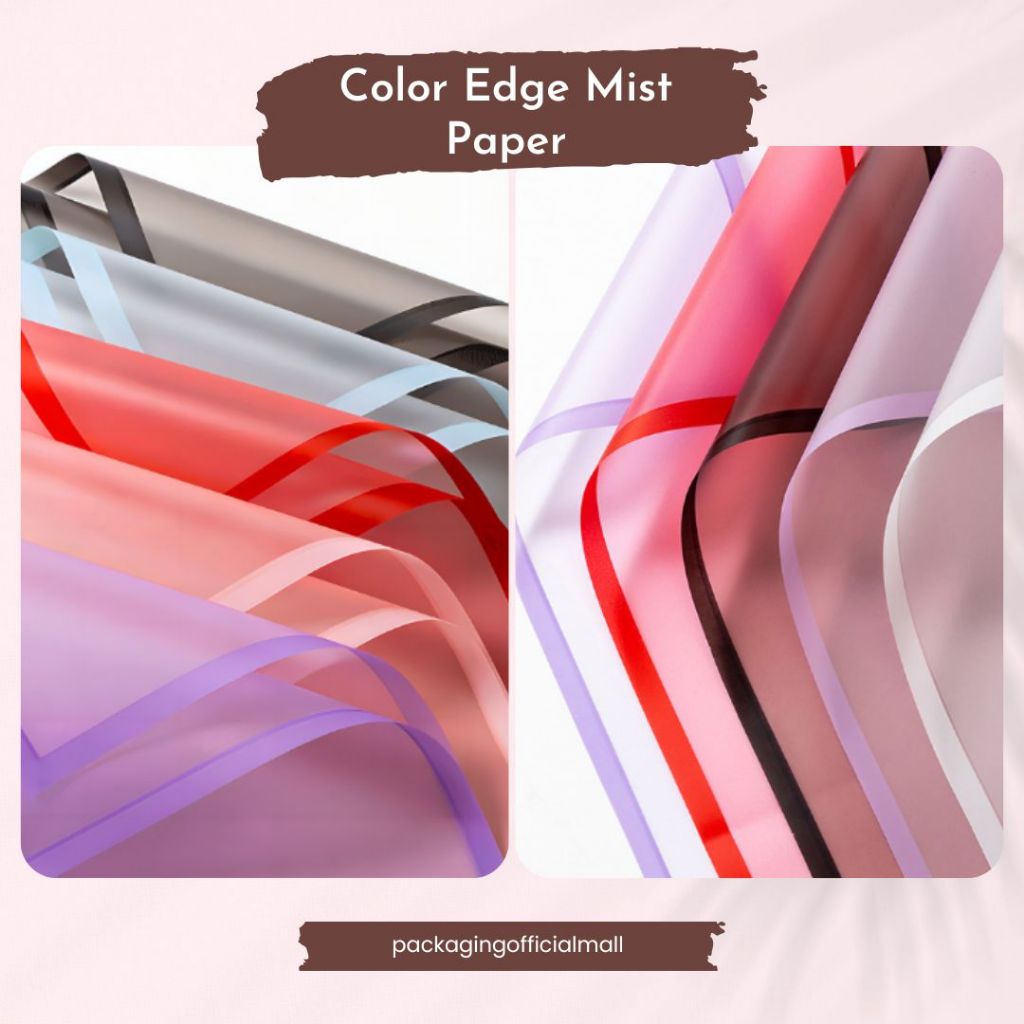 Jual COLOR EDGE MIST PAPER / CELLOPHANE / FLORIST PAPER / KERTAS BUKET ...