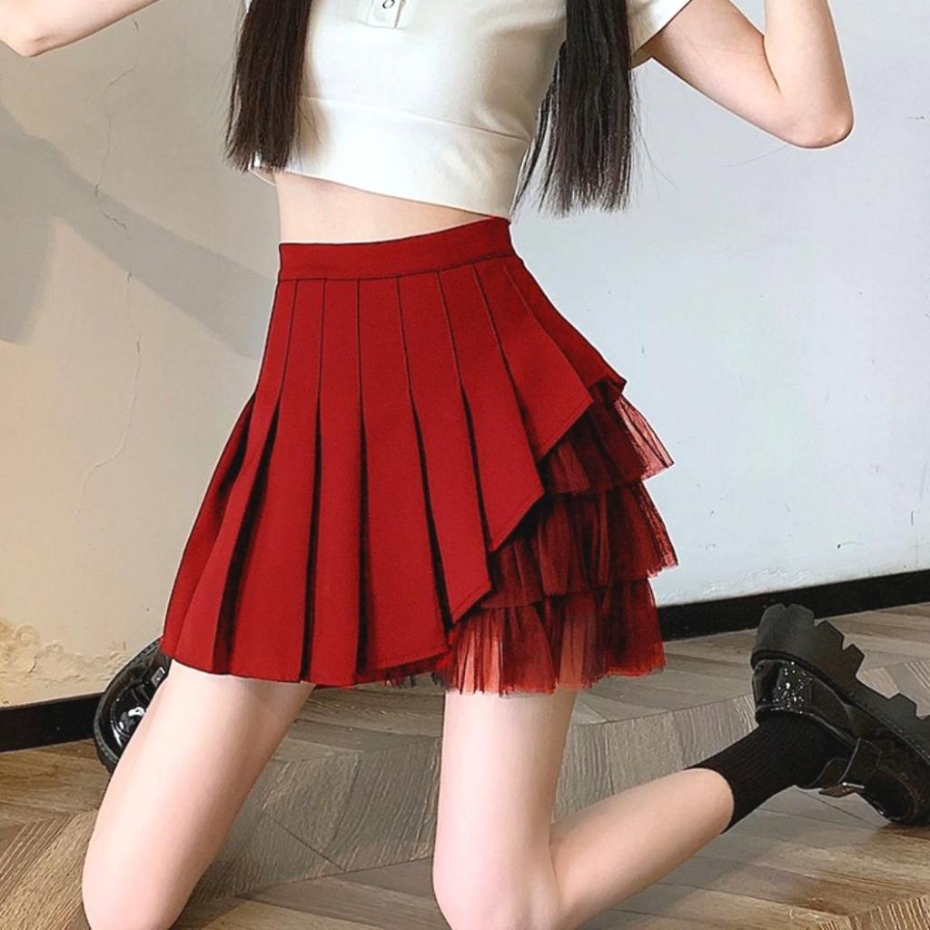 Jual TM 5560 Rok Aldora layared pleated mini import | Shopee Indonesia