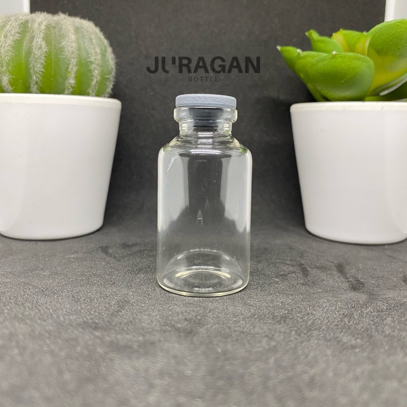 Jual BOTOL VIAL 20ML + TUTUP KARET | Shopee Indonesia