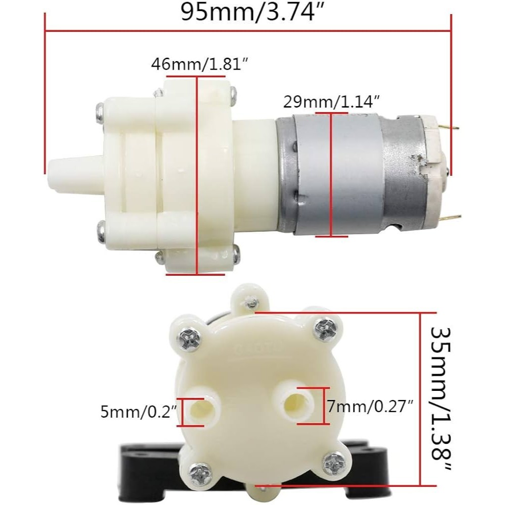 Jual Pompa Air Aquarium Akuarium foodgrade DC 12V R385 Diaphragma Water ...