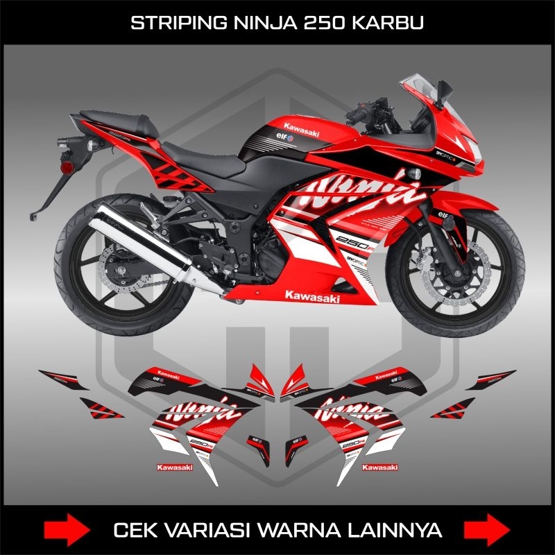 Jual Stiker Striping Motor Ninja Cc Karbu Sticker Decal Kawasaki