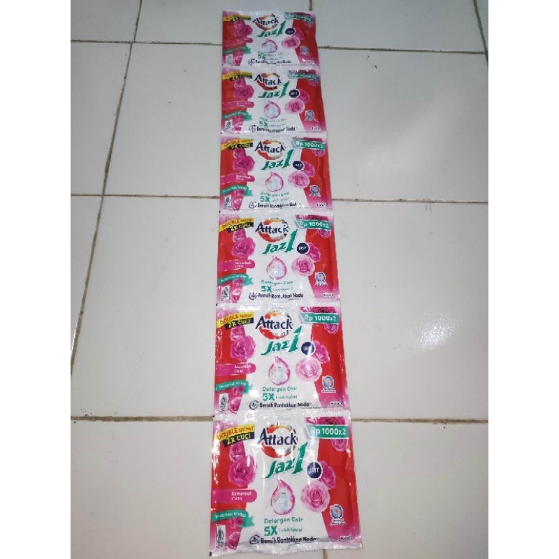 Jual Attack jaz 1 detergen cair renceng isi 12 PCS. Jaz 1 cair renceng ...