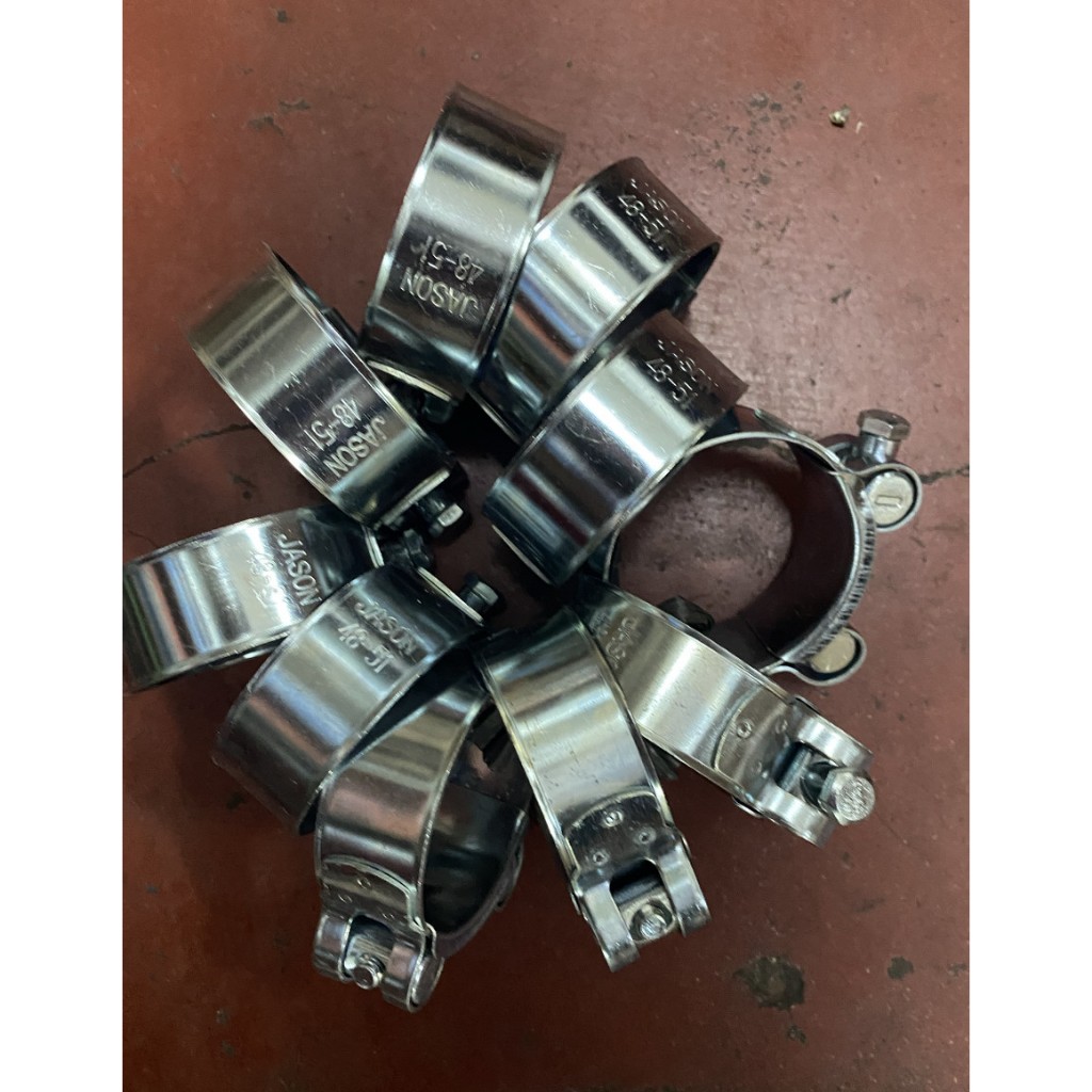 Auspuffschelle Edelstahl 44-47mm - Abgasklemmschelle Für Motorrad & Moped