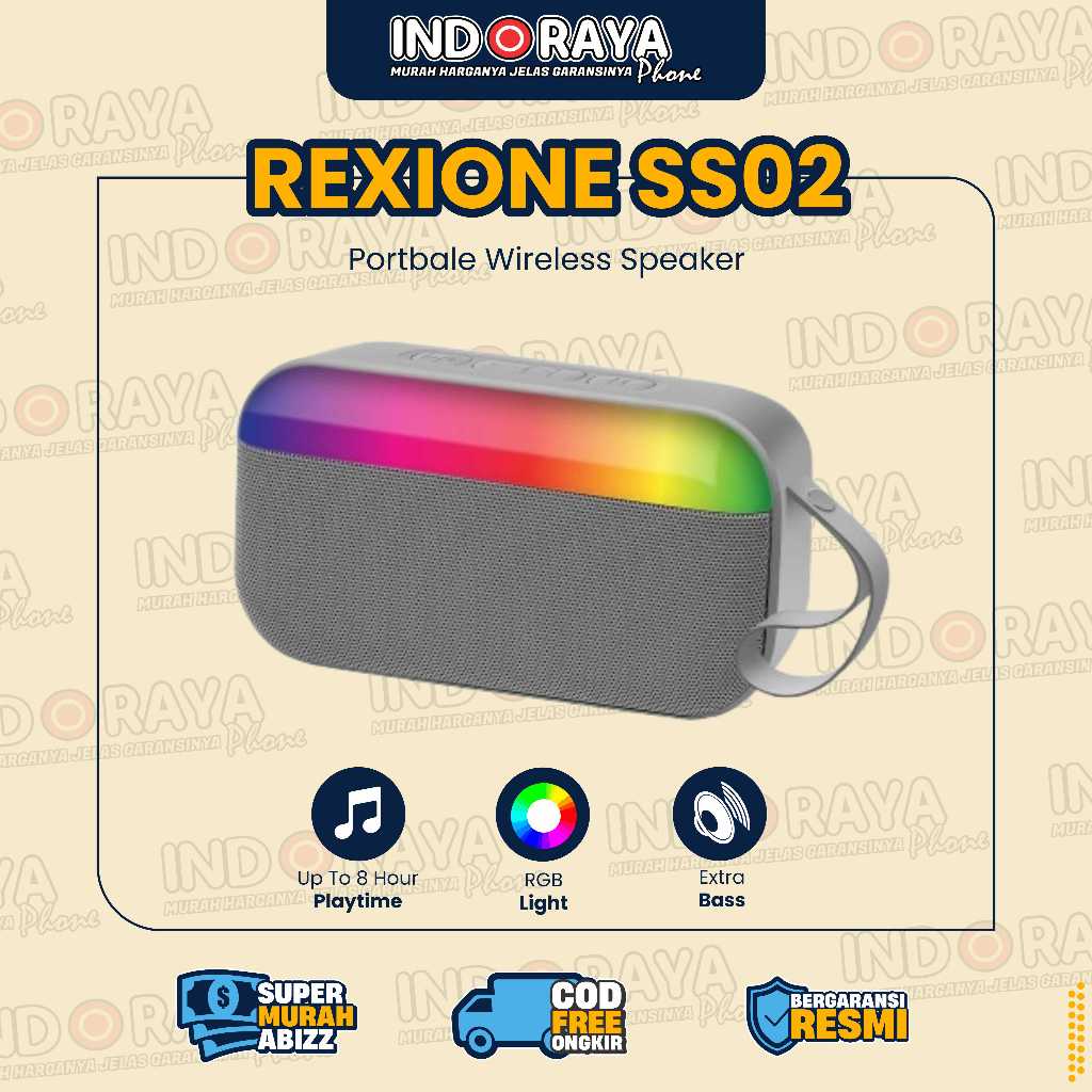Jual Rexione SS02 Bluetooth Speaker Portable TWS Mode with RGB Light ...