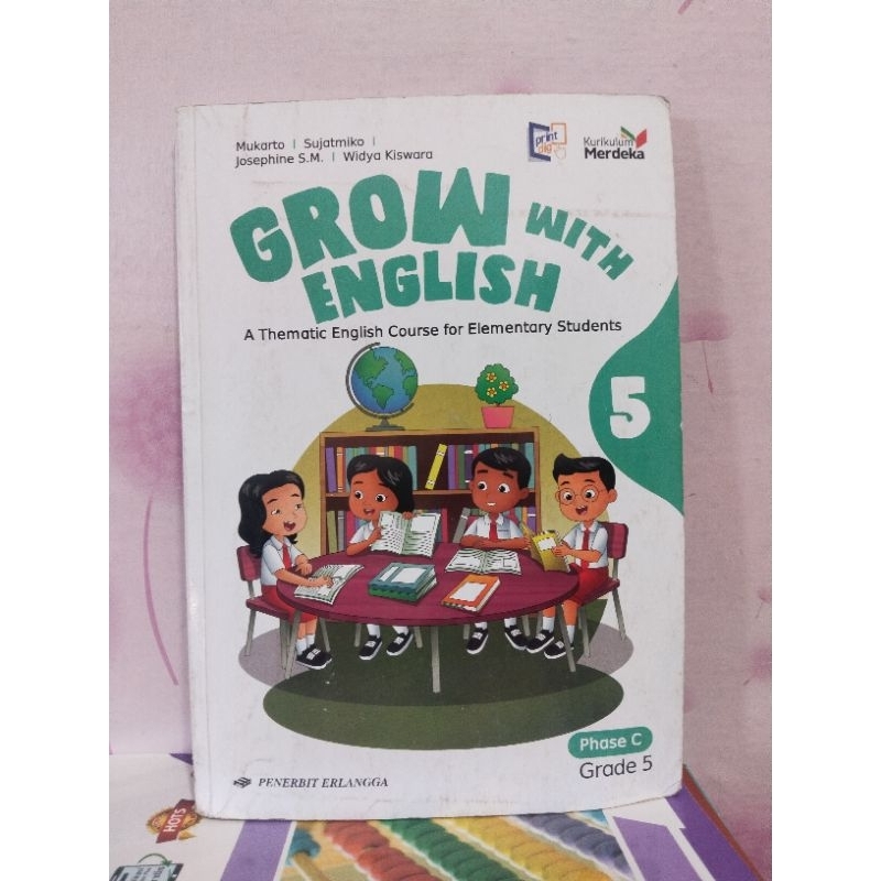 Jual buku bahasa Inggris grow with english kelas 5 V sd mi erlangga ...