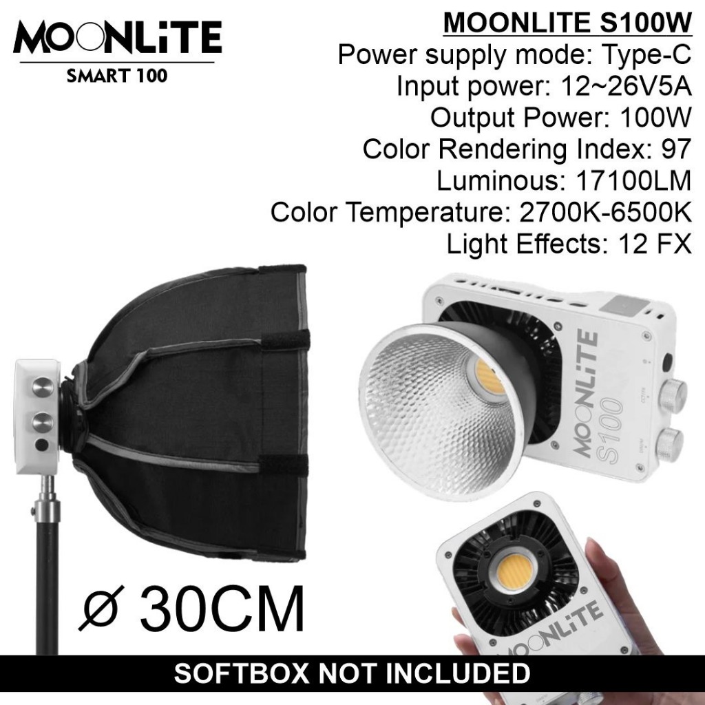 Jual Moonlite S100W BI Lampu Photography Led Light Pocket Like ML100ii ...