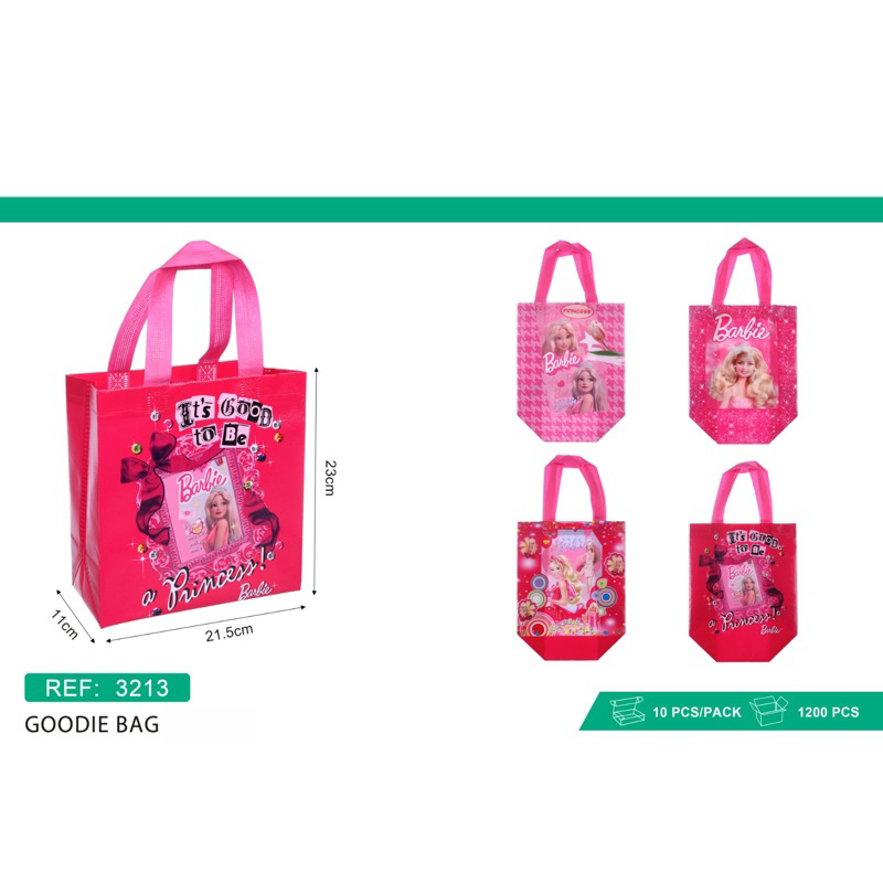 (Harga LUSIN) Tas Spunbond laminasi (22x23x11) Goodiebag ultah anak  Tas press Tas Press Ultah Goodiebag Goodiebag ultah