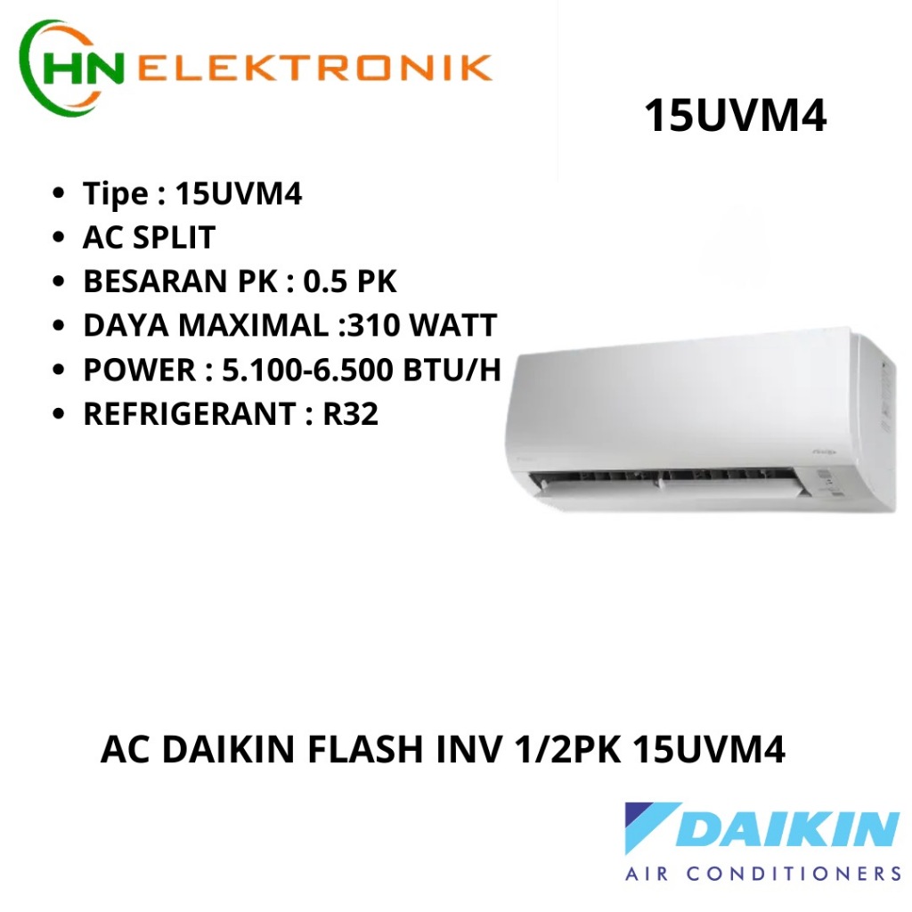 Jual AC DAIKIN 1/2PK FLASH INVERTER THAILAND | Shopee Indonesia