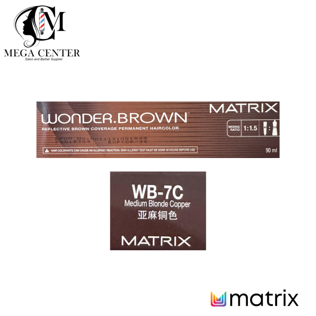 Jual MATRIX Wonder Brown 7C ( Medium Blonde Copper ) | Shopee Indonesia