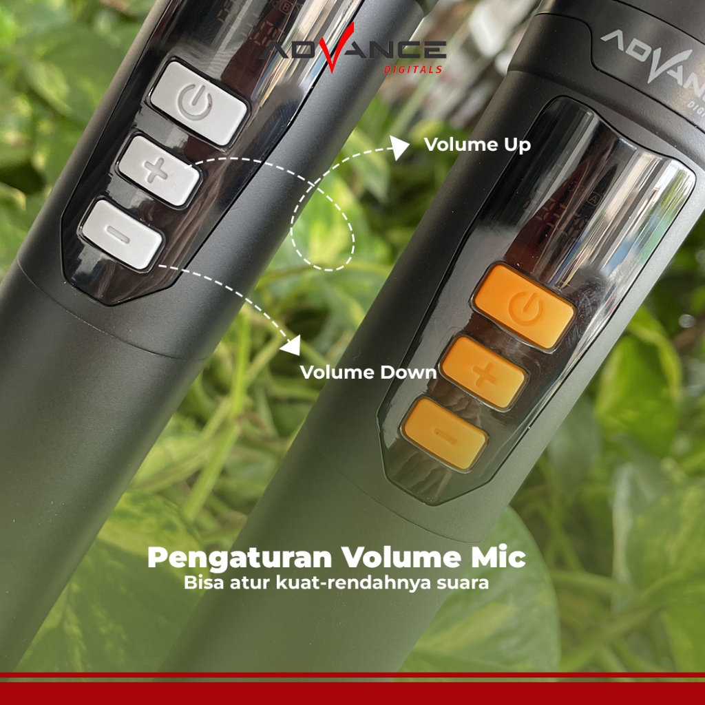 Jual ADVANCE MIC-208/MIC-207 Professional Double Mikrofon Bluetooth ...