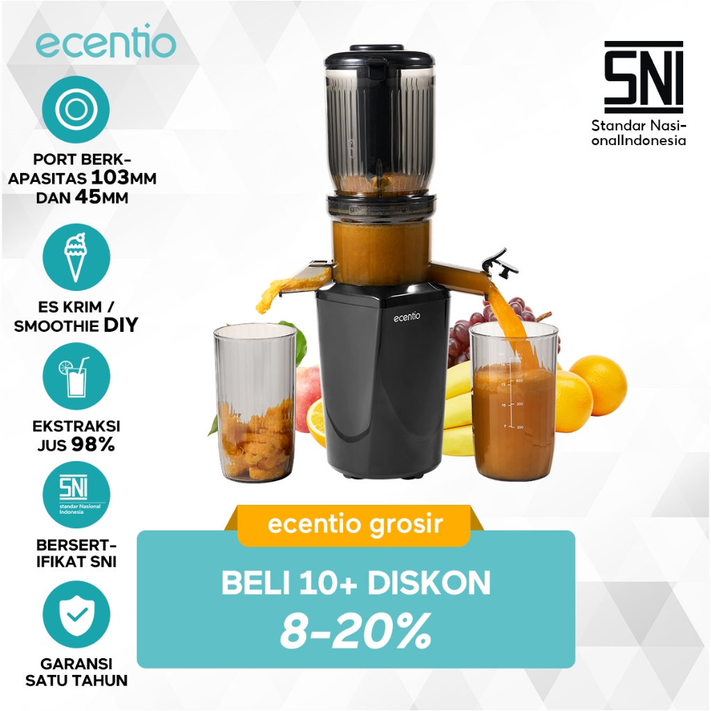 Jual 【grosir】ecentio slow juicer blender portable 103mm caliber