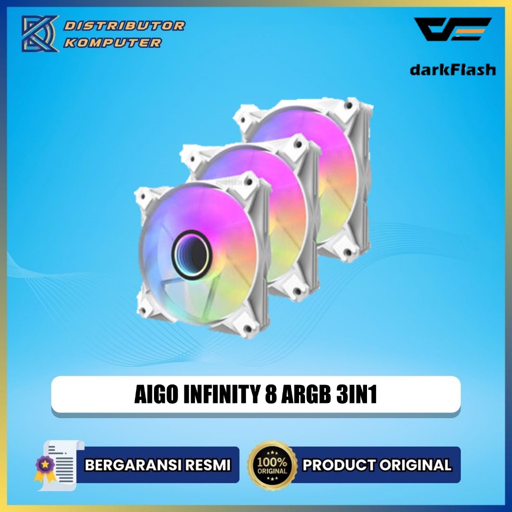 Jual AIGO DARKFLASH PC CASING INFINITY 8 ARGB 3IN1 - 12CM | Shopee ...