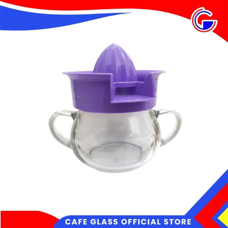 Perasan Jeruk Manual W Tutup / Alat Pemeras Buah Kaca / Juice Presser Berkualitas (Csc 500 Sq)