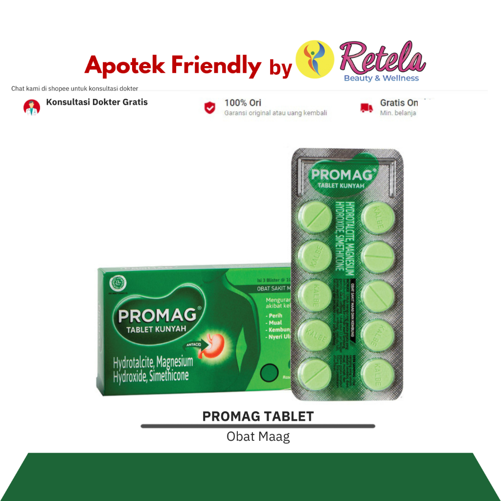 Jual PROMAG TABLET 1 BLISTER 10 TABLET | Shopee Indonesia