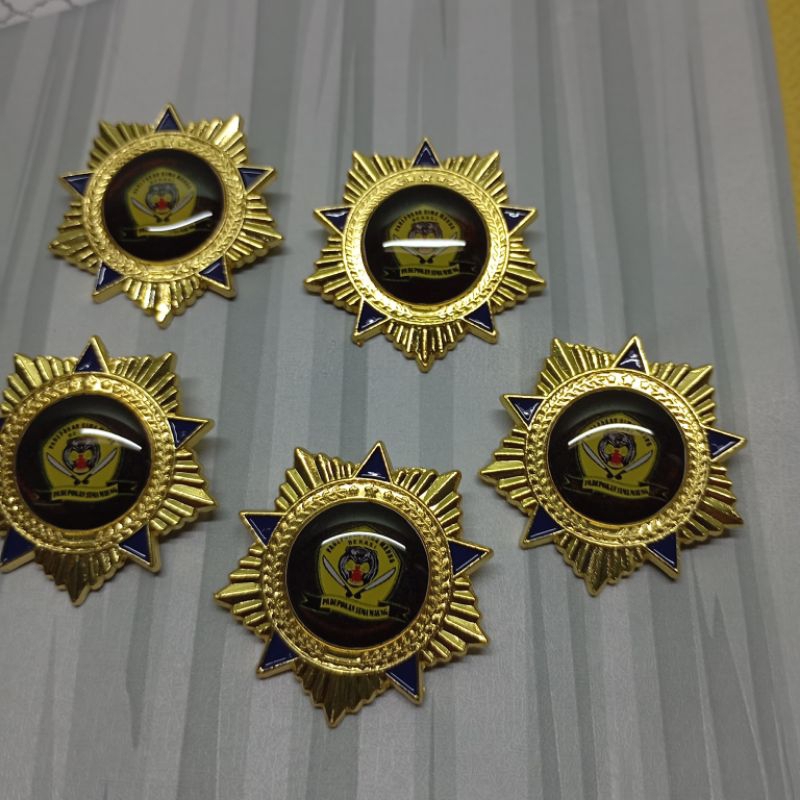 Jual Pin Peniti Bintang Biru Dengan Logo Pin Custom Logo Resin | Shopee ...