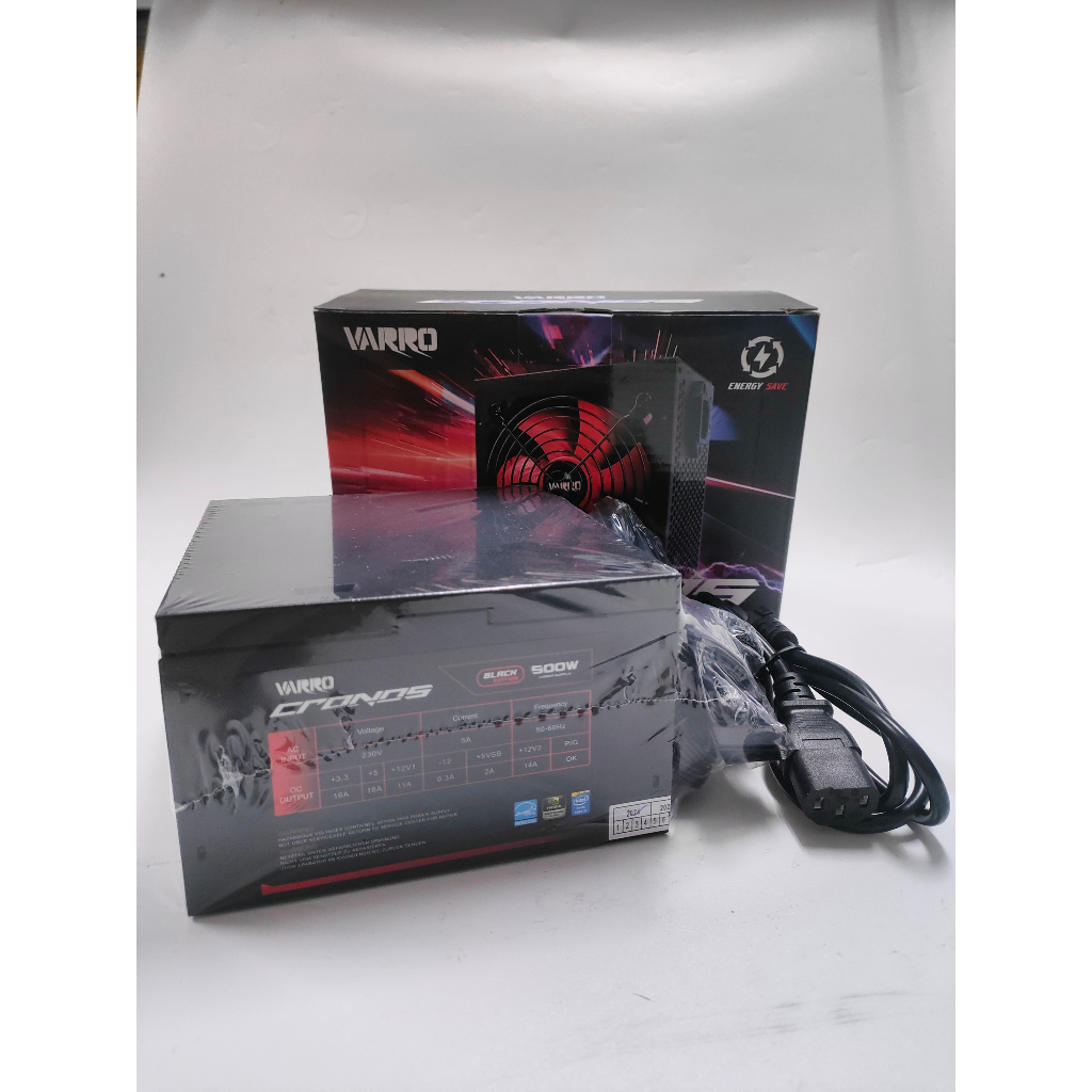 Jual Power Supply Gaming Varro Cronos 500W Black Edition Garansi 1 ...